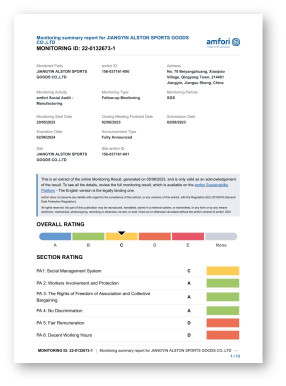 CERTIFICATION REPORTS